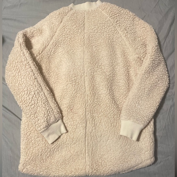 Cream White Sherpa/ Teddy Jacket - Picture 4 of 5